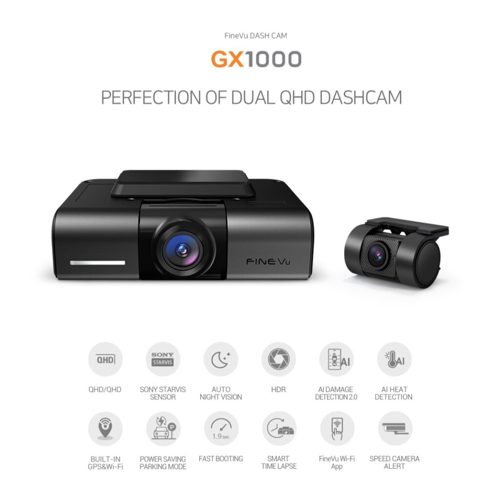 FineVu Dashcam GX1000 2Ch (128GB)