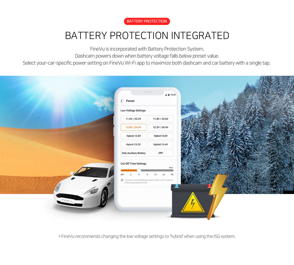 FineVu GX400 dashcam product feature