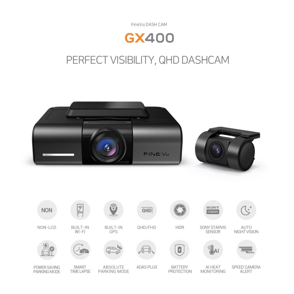 FineVu Dashcam GX400 2Ch (32GB)