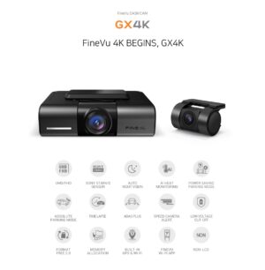 FineVu Dashcam GX-4K 2Ch (128GB)